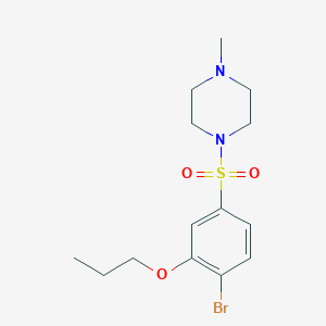 molecular formula C14H21BrN2O3S B501654 1-(4-Bromo-3-propoxybenzenesulfonyl)-4-methylpiperazine CAS No. 913240-89-8