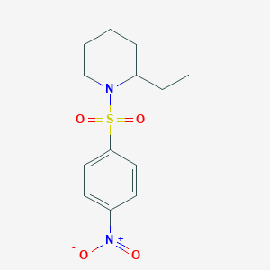 molecular formula C13H18N2O4S B5016549 2-ethyl-1-[(4-nitrophenyl)sulfonyl]piperidine 