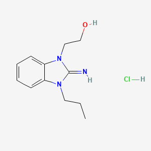 molecular formula C12H18ClN3O B5016552 2-(2-imino-3-propyl-2,3-dihydro-1H-benzimidazol-1-yl)ethanol hydrochloride CAS No. 5658-21-9