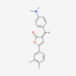 molecular formula C21H21NO2 B5016568 3-[4-(dimethylamino)benzylidene]-5-(3,4-dimethylphenyl)-2(3H)-furanone 