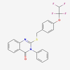 molecular formula C23H16F4N2O2S B5016569 3-phenyl-2-{[4-(1,1,2,2-tetrafluoroethoxy)benzyl]thio}-4(3H)-quinazolinone 