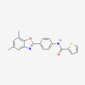 molecular formula C20H16N2O2S B5016570 N-[4-(5,7-dimethyl-1,3-benzoxazol-2-yl)phenyl]-2-thiophenecarboxamide 