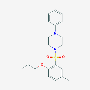 molecular formula C20H26N2O3S B501658 1-(5-Methyl-2-propoxybenzenesulfonyl)-4-phenylpiperazine CAS No. 913240-66-1