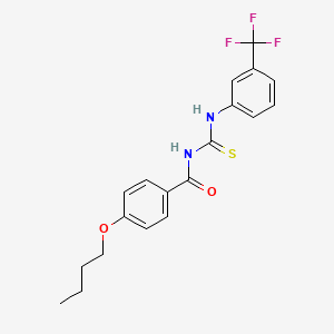 4-butoxy-N-({[3-(trifluoromethyl)phenyl]amino}carbonothioyl)benzamide