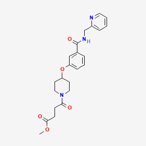 molecular formula C23H27N3O5 B5016599 methyl 4-oxo-4-[4-(3-{[(2-pyridinylmethyl)amino]carbonyl}phenoxy)-1-piperidinyl]butanoate 