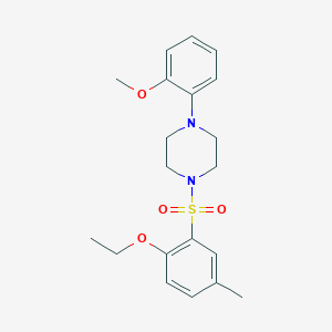 molecular formula C20H26N2O4S B501660 1-((2-Ethoxy-5-methylphenyl)sulfonyl)-4-(2-methoxyphenyl)piperazine CAS No. 915929-21-4