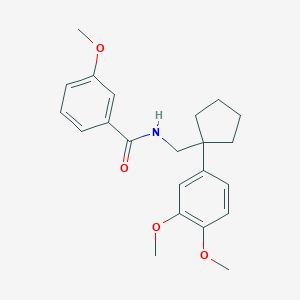 N-{[1-(3,4-dimethoxyphenyl)cyclopentyl]methyl}-3-methoxybenzamide