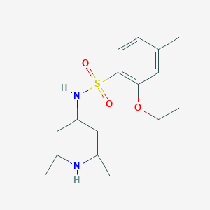 molecular formula C18H30N2O3S B501664 2-ethoxy-4-methyl-N-(2,2,6,6-tetramethyl-4-piperidinyl)benzenesulfonamide CAS No. 915928-63-1
