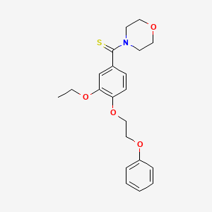 4-{[3-ethoxy-4-(2-phenoxyethoxy)phenyl]carbonothioyl}morpholine