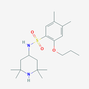 molecular formula C20H34N2O3S B501665 4,5-dimethyl-2-propoxy-N-(2,2,6,6-tetramethyl-4-piperidinyl)benzenesulfonamide CAS No. 913241-55-1
