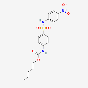 molecular formula C18H21N3O6S B5016650 pentyl (4-{[(4-nitrophenyl)amino]sulfonyl}phenyl)carbamate 