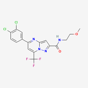 5-(3,4-dichlorophenyl)-N-(2-methoxyethyl)-7-(trifluoromethyl)pyrazolo[1,5-a]pyrimidine-2-carboxamide