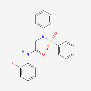 molecular formula C20H17FN2O3S B5016667 N~1~-(2-fluorophenyl)-N~2~-phenyl-N~2~-(phenylsulfonyl)glycinamide 