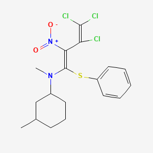 N,3-dimethyl-N-[3,4,4-trichloro-2-nitro-1-(phenylthio)-1,3-butadien-1-yl]cyclohexanamine