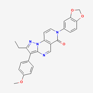 molecular formula C25H20N4O4 B5016690 7-(1,3-benzodioxol-5-yl)-2-ethyl-3-(4-methoxyphenyl)pyrazolo[1,5-a]pyrido[3,4-e]pyrimidin-6(7H)-one 