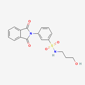 molecular formula C17H16N2O5S B5016697 3-(1,3-dioxo-1,3-dihydro-2H-isoindol-2-yl)-N-(3-hydroxypropyl)benzenesulfonamide 