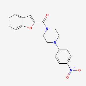 molecular formula C19H17N3O4 B5016709 1-(1-benzofuran-2-ylcarbonyl)-4-(4-nitrophenyl)piperazine 