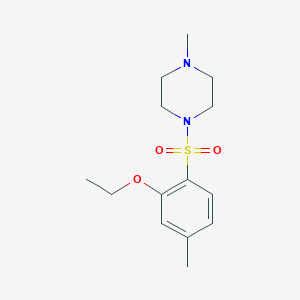 molecular formula C14H22N2O3S B501673 1-((2-Ethoxy-4-methylphenyl)sulfonyl)-4-methylpiperazine CAS No. 915911-05-6