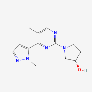 (3S)-1-[5-methyl-4-(1-methyl-1H-pyrazol-5-yl)pyrimidin-2-yl]pyrrolidin-3-ol