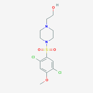 molecular formula C13H18Cl2N2O4S B501680 2-(4-((2,5-Dichloro-4-methoxyphenyl)sulfonyl)piperazin-1-yl)ethanol CAS No. 915910-54-2