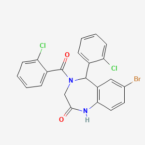 7-bromo-4-(2-chlorobenzoyl)-5-(2-chlorophenyl)-1,3,4,5-tetrahydro-2H-1,4-benzodiazepin-2-one