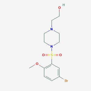 molecular formula C13H19BrN2O4S B501681 2-(4-((5-Bromo-2-methoxyphenyl)sulfonyl)piperazin-1-yl)ethanol CAS No. 915925-41-6