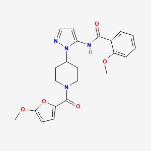 2-methoxy-N-{1-[1-(5-methoxy-2-furoyl)-4-piperidinyl]-1H-pyrazol-5-yl}benzamide