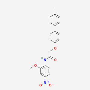 molecular formula C22H20N2O5 B5016820 N-(2-methoxy-4-nitrophenyl)-2-[(4'-methyl-4-biphenylyl)oxy]acetamide 