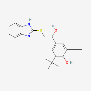 4-[2-(1H-benzimidazol-2-ylthio)-1-hydroxyethyl]-2,6-di-tert-butylphenol