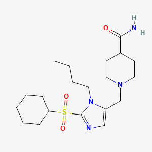 1-[(3-Butyl-2-cyclohexylsulfonylimidazol-4-yl)methyl]piperidine-4-carboxamide