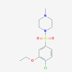 molecular formula C13H19ClN2O3S B501684 2-Chloro-5-[(4-methyl-1-piperazinyl)sulfonyl]phenyl ethyl ether 