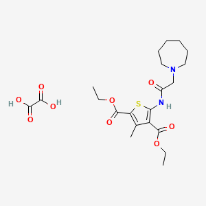 diethyl 5-[(1-azepanylacetyl)amino]-3-methyl-2,4-thiophenedicarboxylate oxalate