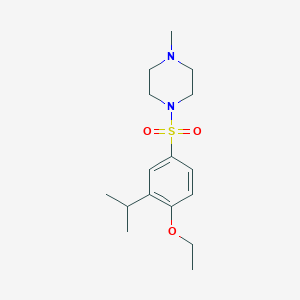 molecular formula C16H26N2O3S B501685 1-((4-Ethoxy-3-isopropylphenyl)sulfonyl)-4-methylpiperazine CAS No. 915931-86-1