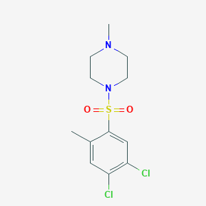 molecular formula C12H16Cl2N2O2S B501686 1-[(4,5-Dichloro-2-methylphenyl)sulfonyl]-4-methylpiperazine CAS No. 915924-98-0