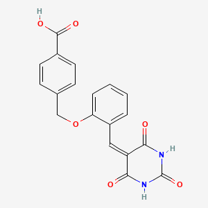 4-({2-[(2,4,6-trioxotetrahydro-5(2H)-pyrimidinylidene)methyl]phenoxy}methyl)benzoic acid