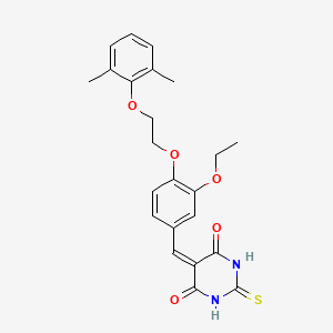 5-{4-[2-(2,6-dimethylphenoxy)ethoxy]-3-ethoxybenzylidene}-2-thioxodihydro-4,6(1H,5H)-pyrimidinedione