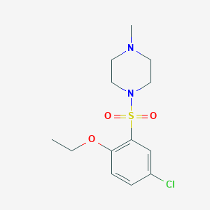 molecular formula C13H19ClN2O3S B501688 1-((5-Chloro-2-ethoxyphenyl)sulfonyl)-4-methylpiperazine CAS No. 838890-17-8