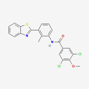 molecular formula C22H16Cl2N2O2S B5016881 N-[3-(1,3-benzothiazol-2-yl)-2-methylphenyl]-3,5-dichloro-4-methoxybenzamide 