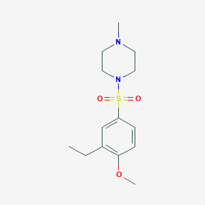 molecular formula C14H22N2O3S B501689 1-[(3-Ethyl-4-methoxyphenyl)sulfonyl]-4-methylpiperazine CAS No. 915926-94-2