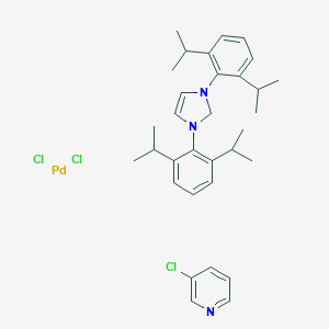 molecular formula C32H42Cl3N3Pd B050169 [1,3-双(2,6-二异丙苯基)咪唑-2-亚基](3-氯吡啶基)二氯化钯(II) CAS No. 905459-27-0