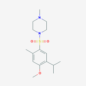 molecular formula C16H26N2O3S B501690 1-((5-Isopropyl-4-methoxy-2-methylphenyl)sulfonyl)-4-methylpiperazine CAS No. 915931-96-3