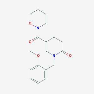 molecular formula C18H24N2O4 B5016903 1-(2-methoxybenzyl)-5-(1,2-oxazinan-2-ylcarbonyl)-2-piperidinone 