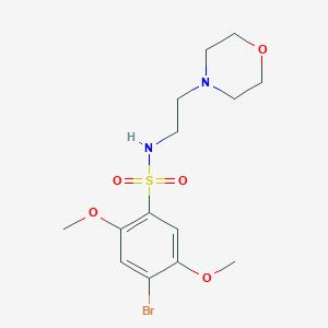 molecular formula C14H21BrN2O5S B501691 4-bromo-2,5-dimethoxy-N-(2-morpholinoethyl)benzenesulfonamide CAS No. 898654-42-7