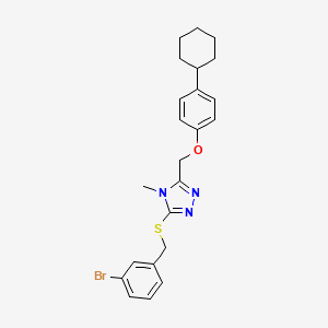 3-[(3-bromobenzyl)thio]-5-[(4-cyclohexylphenoxy)methyl]-4-methyl-4H-1,2,4-triazole