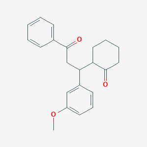 molecular formula C22H24O3 B5016917 2-[1-(3-methoxyphenyl)-3-oxo-3-phenylpropyl]cyclohexanone 