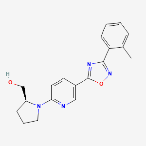 ((2S)-1-{5-[3-(2-methylphenyl)-1,2,4-oxadiazol-5-yl]-2-pyridinyl}-2-pyrrolidinyl)methanol