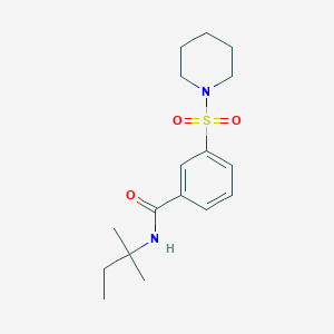 N-(1,1-dimethylpropyl)-3-(1-piperidinylsulfonyl)benzamide