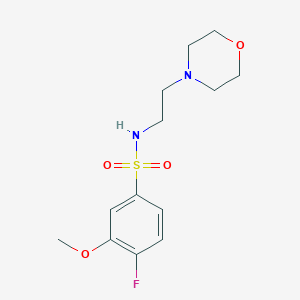 4-fluoro-3-methoxy-N-(2-morpholinoethyl)benzenesulfonamide