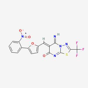 5-imino-6-{[5-(2-nitrophenyl)-2-furyl]methylene}-2-(trifluoromethyl)-5,6-dihydro-7H-[1,3,4]thiadiazolo[3,2-a]pyrimidin-7-one