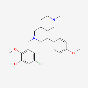 molecular formula C25H35ClN2O3 B5016972 (5-chloro-2,3-dimethoxybenzyl)[2-(4-methoxyphenyl)ethyl][(1-methyl-4-piperidinyl)methyl]amine 